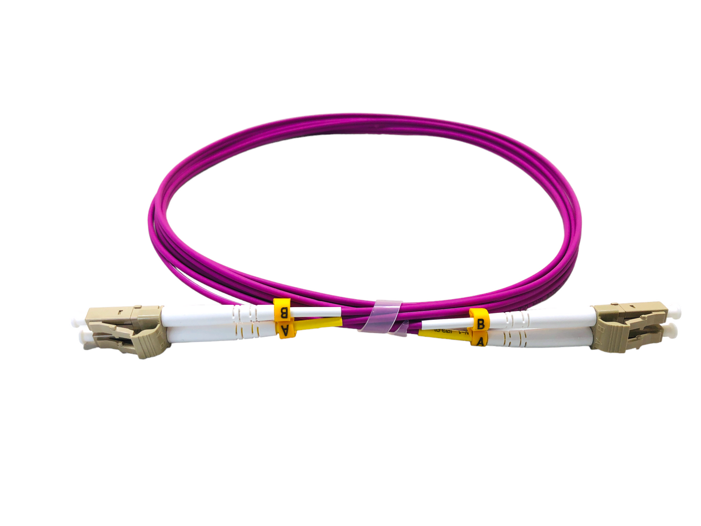 LC to LC Multi Mode Duplex Fiber Optic Patch Cable OM4 LSZH 2mm