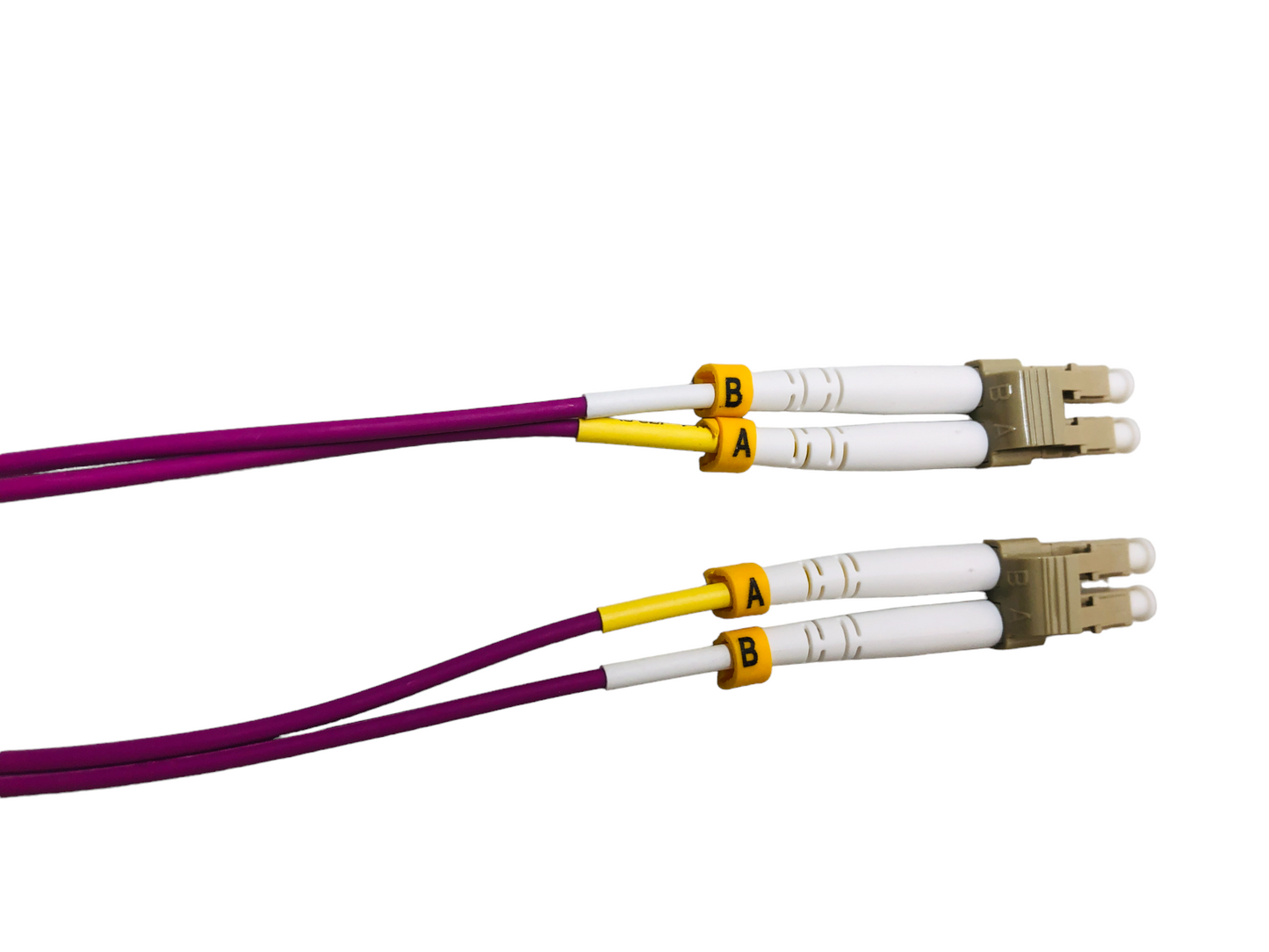 LC to LC Multi Mode Duplex Fiber Optic Patch Cable OM4 LSZH 2mm