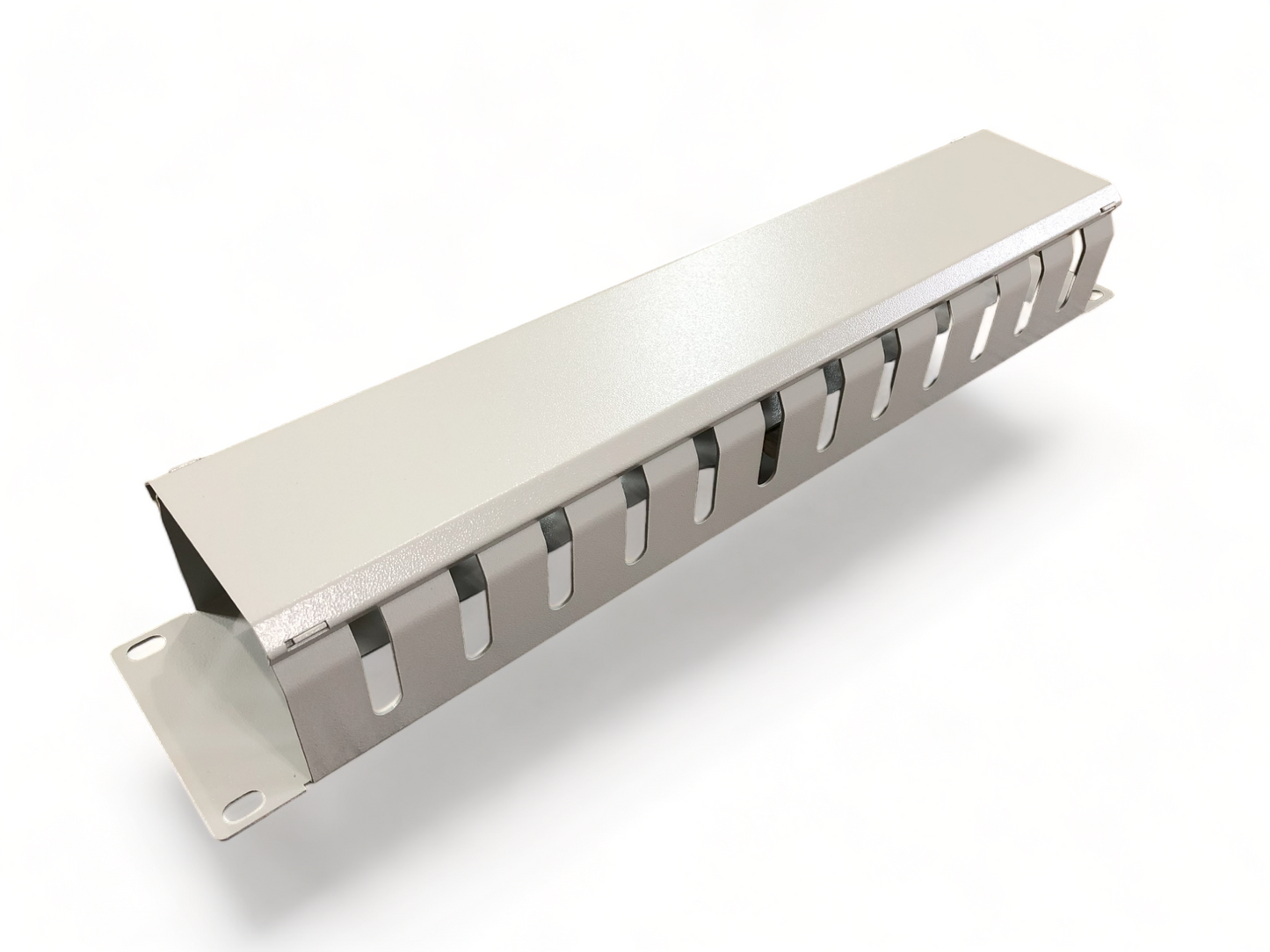 1U Black Horizontal Cable Management 12 Slot (Metal)