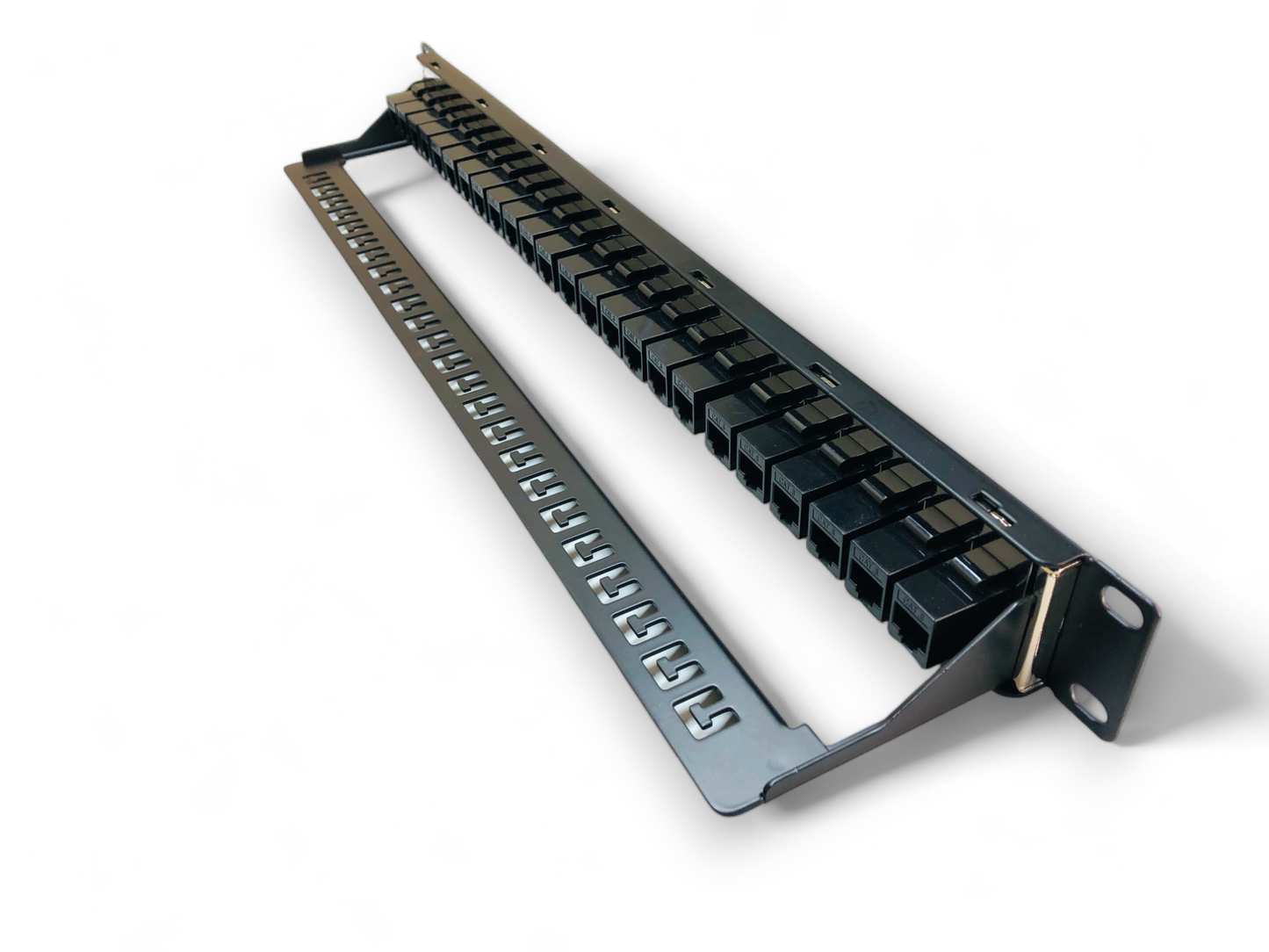 24 Port Patch Panel 1U UTP with Inline Keystone CAT6 Coupler (Populated)