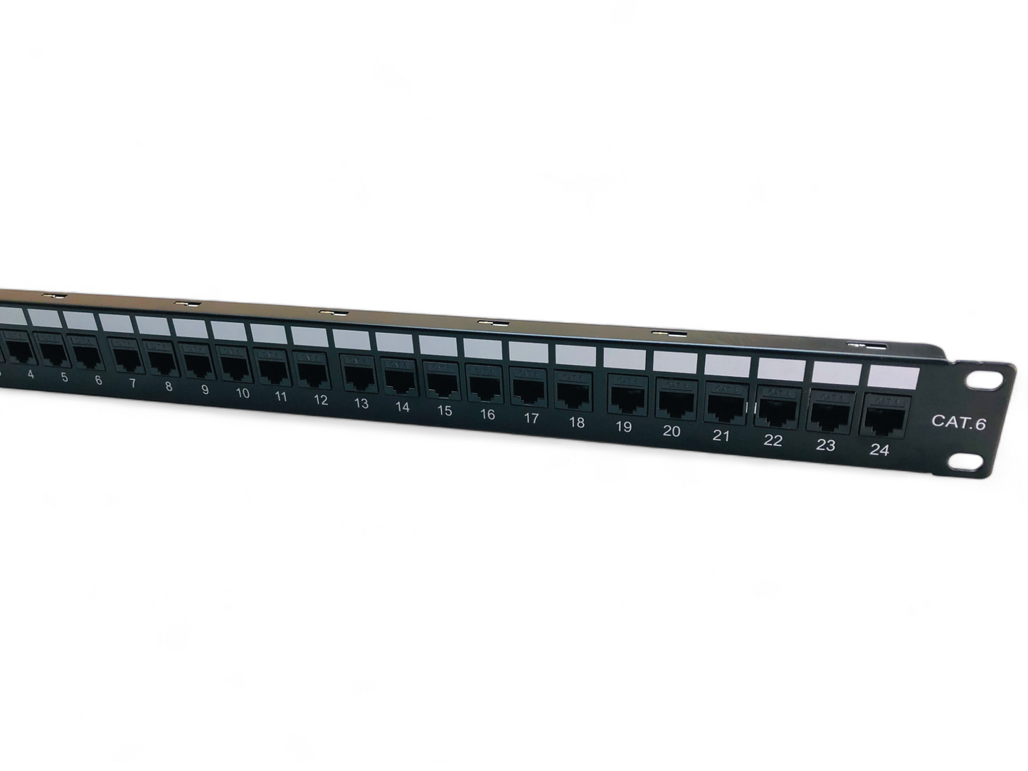 24 Port Patch Panel 1U UTP with Inline Keystone CAT6 Coupler (Populated)
