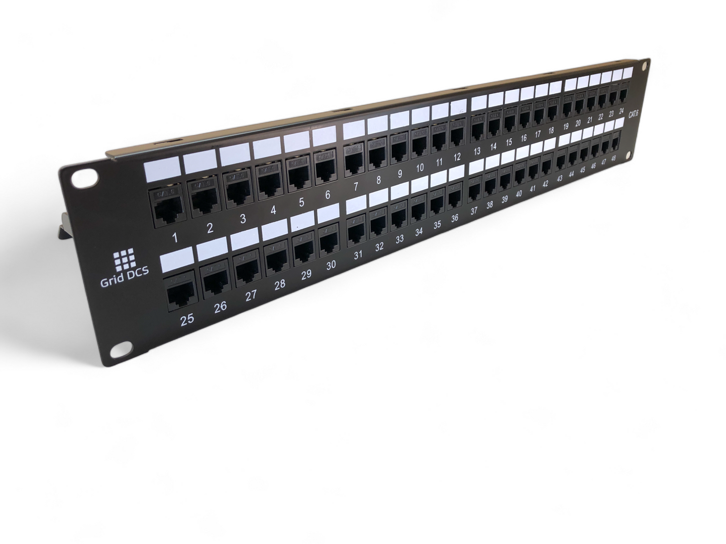 48 Port Patch Panel 2U UTP with Inline Keystone CAT6 Coupler (Populated)