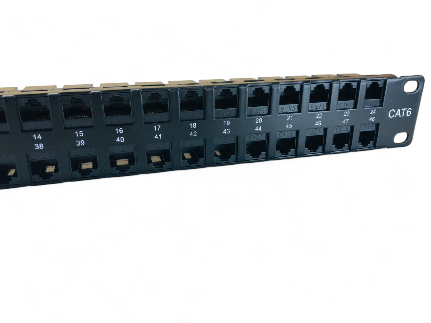 48 Port High Density 1U Patch Panel UTP with Inline Keystone CAT6 Coupler (Populated)
