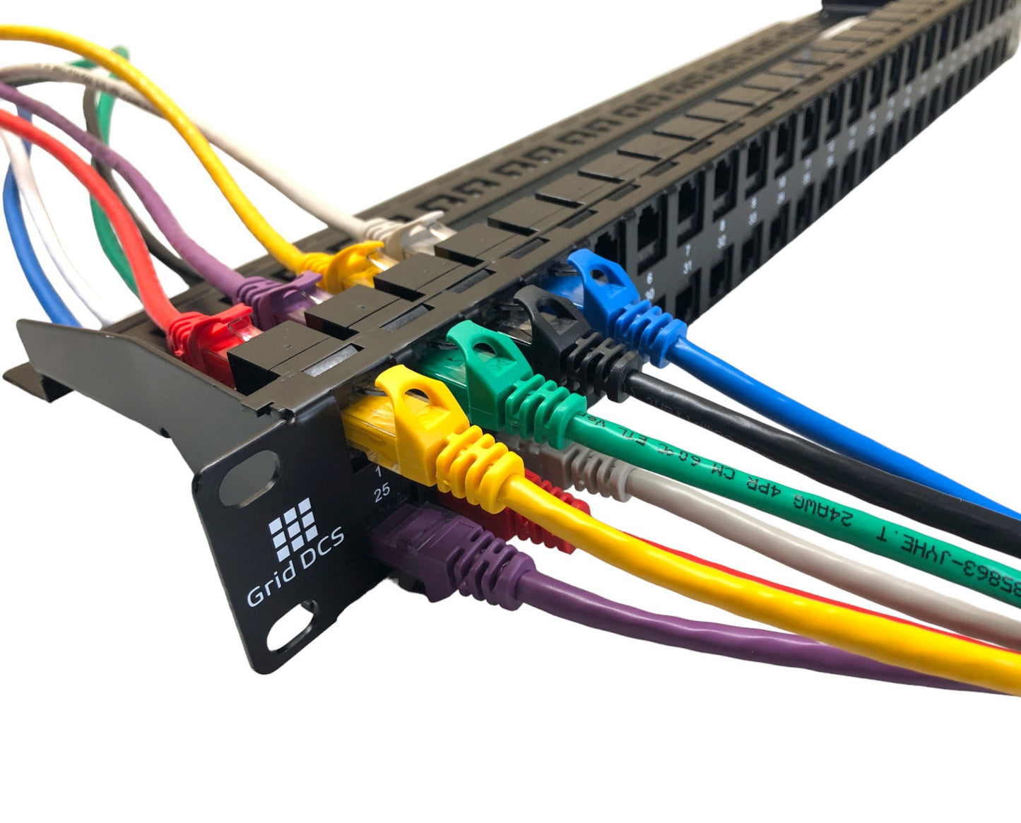 48 Port High Density 1U Patch Panel UTP with Inline Keystone CAT6 Coupler (Populated)
