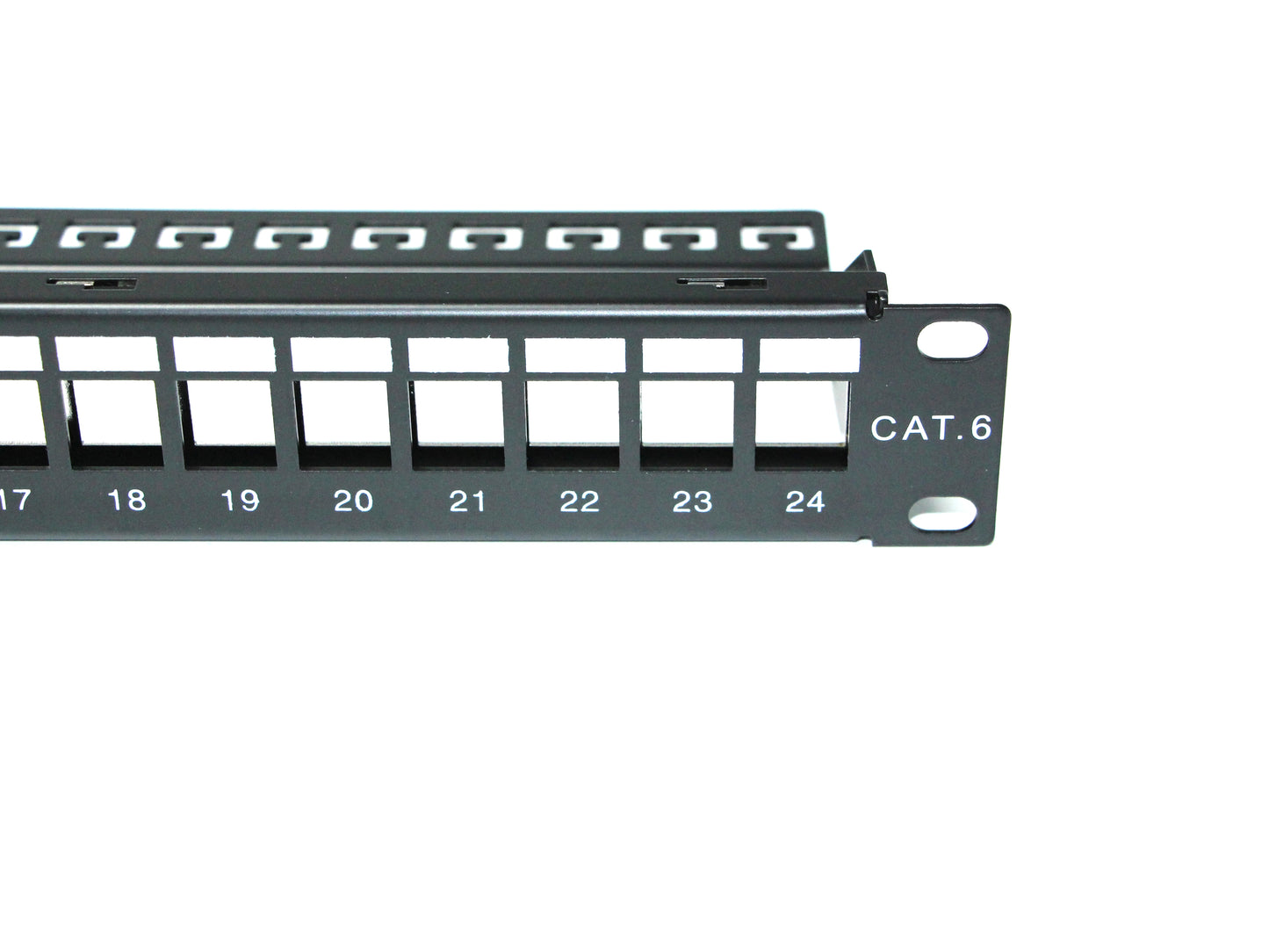 24-Port Patch Panel 1U (Blank) - Accepts Keystone modules (RJ45 CAT6)