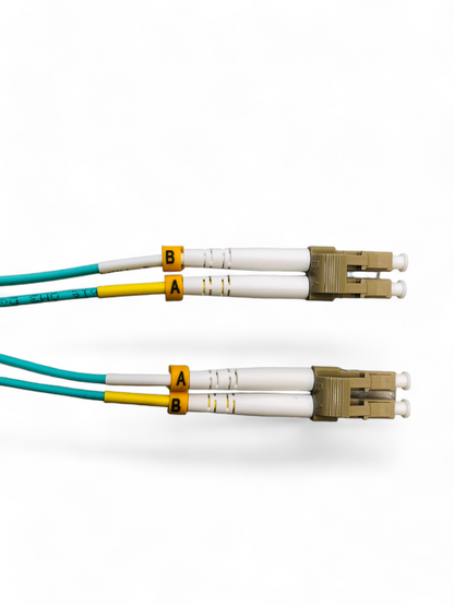 LC to LC Multi Mode Duplex Fiber Optic Patch Cable OM3 LSZH 2mm