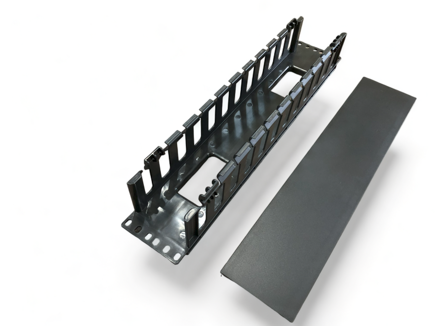 2U Black Horizontal Cable Management 12 Slot (Plastic)…
