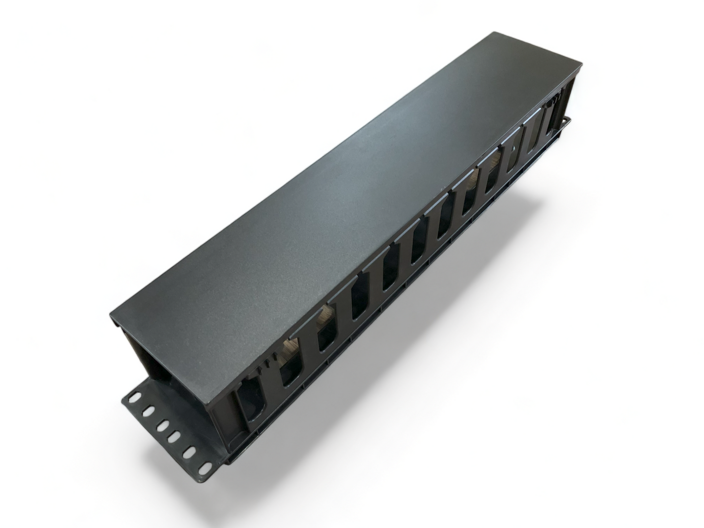 2U Black Horizontal Cable Management 12 Slot (Plastic)…
