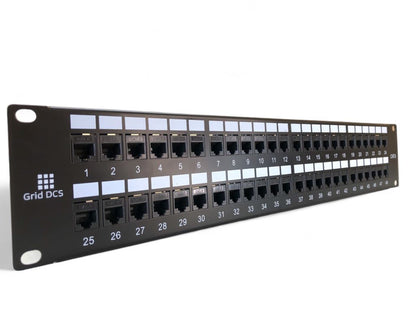 48 Port Patch Panel 2U UTP with Inline Keystone CAT6 Coupler (Populated)