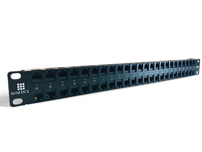 48 Port High Density 1U Patch Panel UTP with Inline Keystone CAT6 Coupler (Populated)