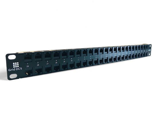 48 Port High Density 1U Patch Panel UTP with Inline Keystone CAT6 Coupler (Populated)
