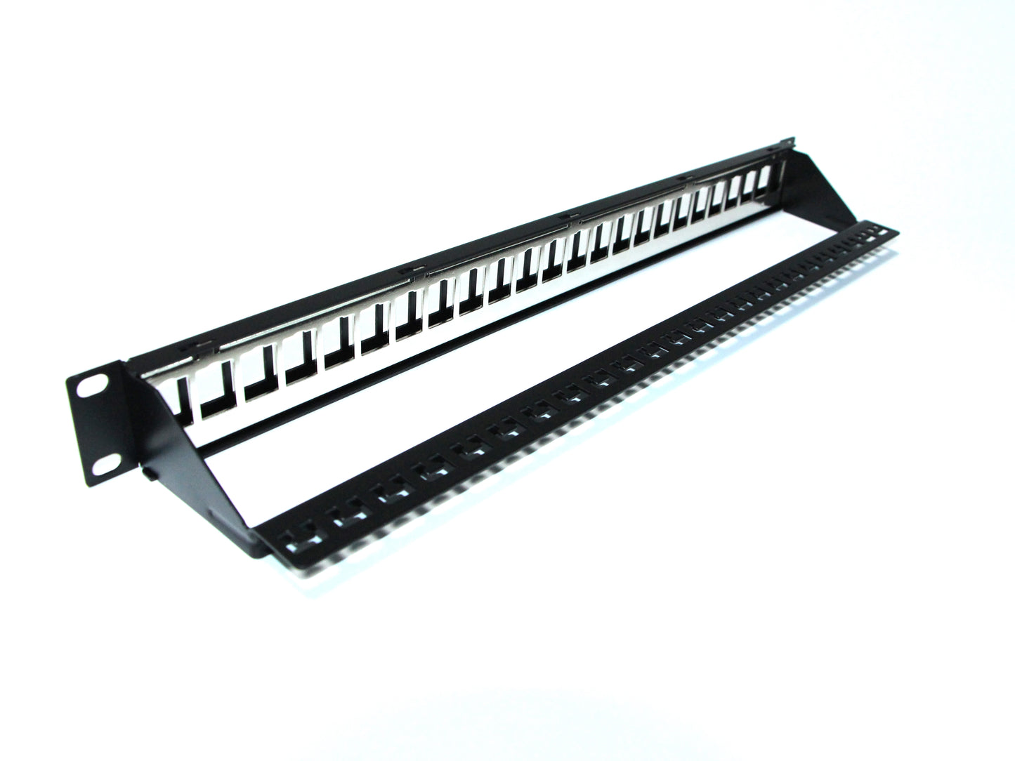 24-Port Patch Panel 1U (Blank) - Accepts Keystone modules (RJ45 CAT6)