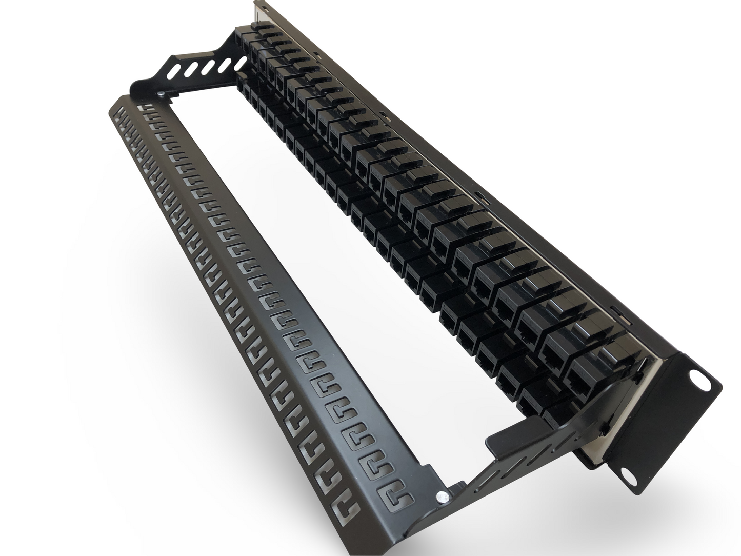 48 Port Patch Panel 2U UTP with Inline Keystone CAT6 Coupler (Populated)